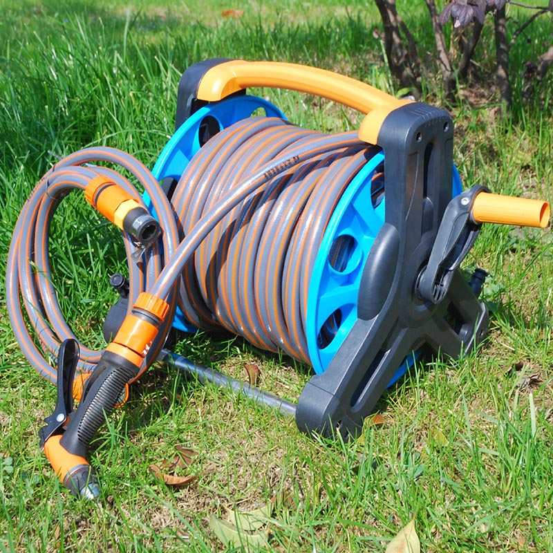 Premium Retractable Garden Water Hose Holder Reel | Zincera