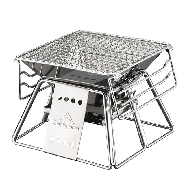 Stainless Steel Small Portable Camper Charcoal Grill | Zincera