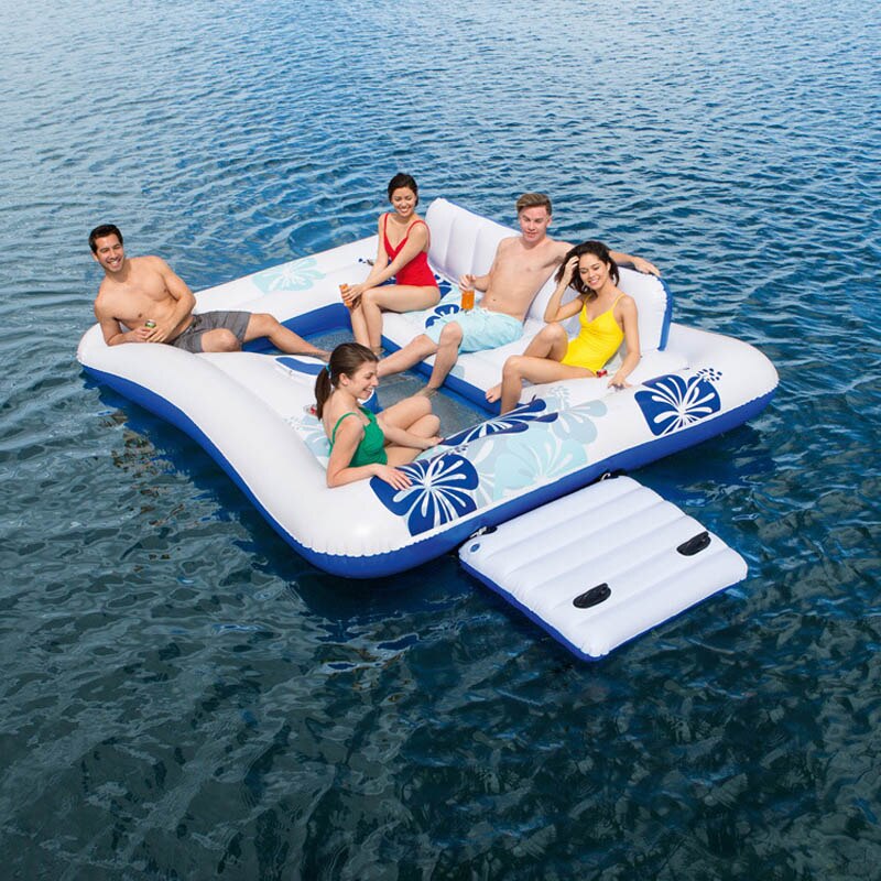 Large Inflatable Party Floating 6 People Island | Zincera