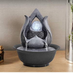 Resin Indoor Tabletop Water Fountain For Desktop | Zincera