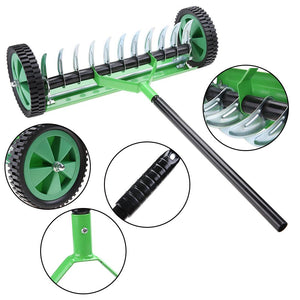 Heavy Duty Manual Lawn Spike Soil Aerator | Zincera