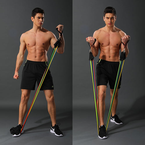 Premium Resistance Exercise Workout Bands With Handles Set | Zincera