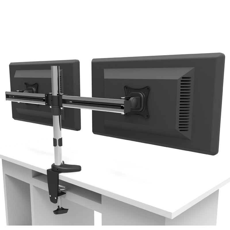 Heavy Duty Dual Computer Monitor Arm Stand For Desk | Zincera