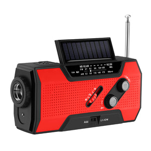 Solar Powered Emergency Hand Crank Survival Radio | Zincera