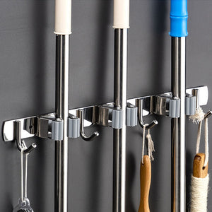 Heavy Duty Broom And Mop Holder Storage Rack Hook | Zincera