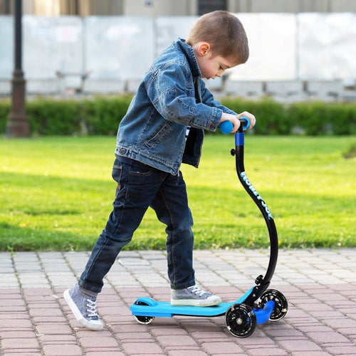 Kids Curved Foldable Riding Kick Scooter