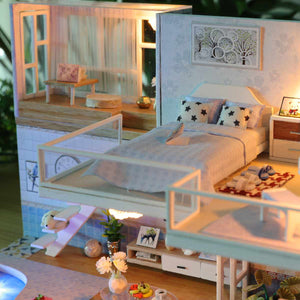 Large LED DIY Miniature Dollhouse Kit | Zincera