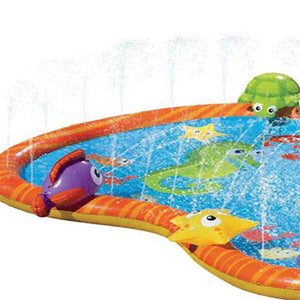 Large Kids Water Sprinkler Splash Pad Mat 55" | Zincera