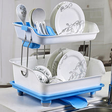 Load image into Gallery viewer, Compact 2 Tier Kitchen Dish Drying Drainer Rack