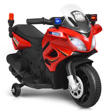 Load image into Gallery viewer, Kids Small Ride On Electric Police Motorcycle Bike