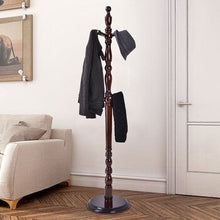 Load image into Gallery viewer, Wooden FreeStanding Entryway Coat Hanger Rack With 8 Hooks | Zincera