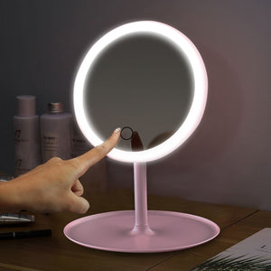 Compact Adjustable LED Light Up Makeup Face Mirror