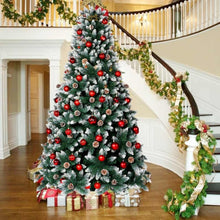 Load image into Gallery viewer, Artificial Decorated Pre Lit 7 Ft Christmas Tree With Pine Cones