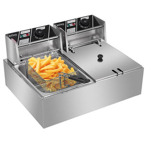 Premium Electric Double Deep Oil Fryer With Basket