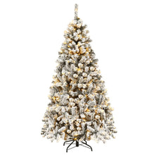 Load image into Gallery viewer, Realistic Prelit Flocked Artificial Christmas Tree 6FT