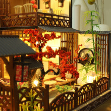 Load image into Gallery viewer, Large LED Glowing Modern Wooden DIY Doll House