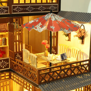 Large LED Glowing Modern Wooden DIY Doll House