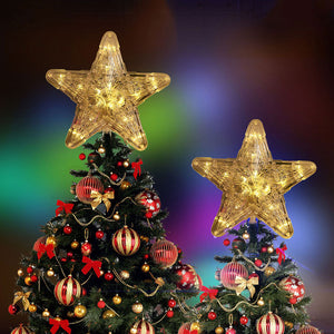 Lighted Glowing LED Christmas Tree Star Topper