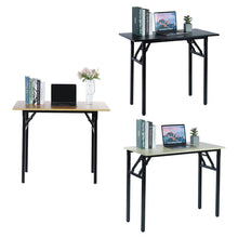Load image into Gallery viewer, Premium Folding Wooden Computer Space Workstation Desk