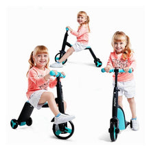 Load image into Gallery viewer, 2 in 1 Kids 3 Wheel Scooter And Tricycle Combo | Zincera