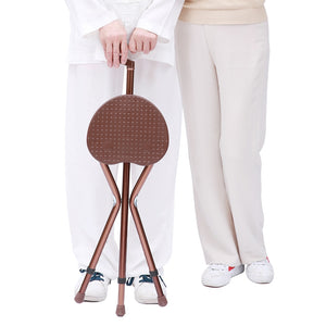 Portable Walking Cane Seat Heavy Duty & Foldable | Zincera