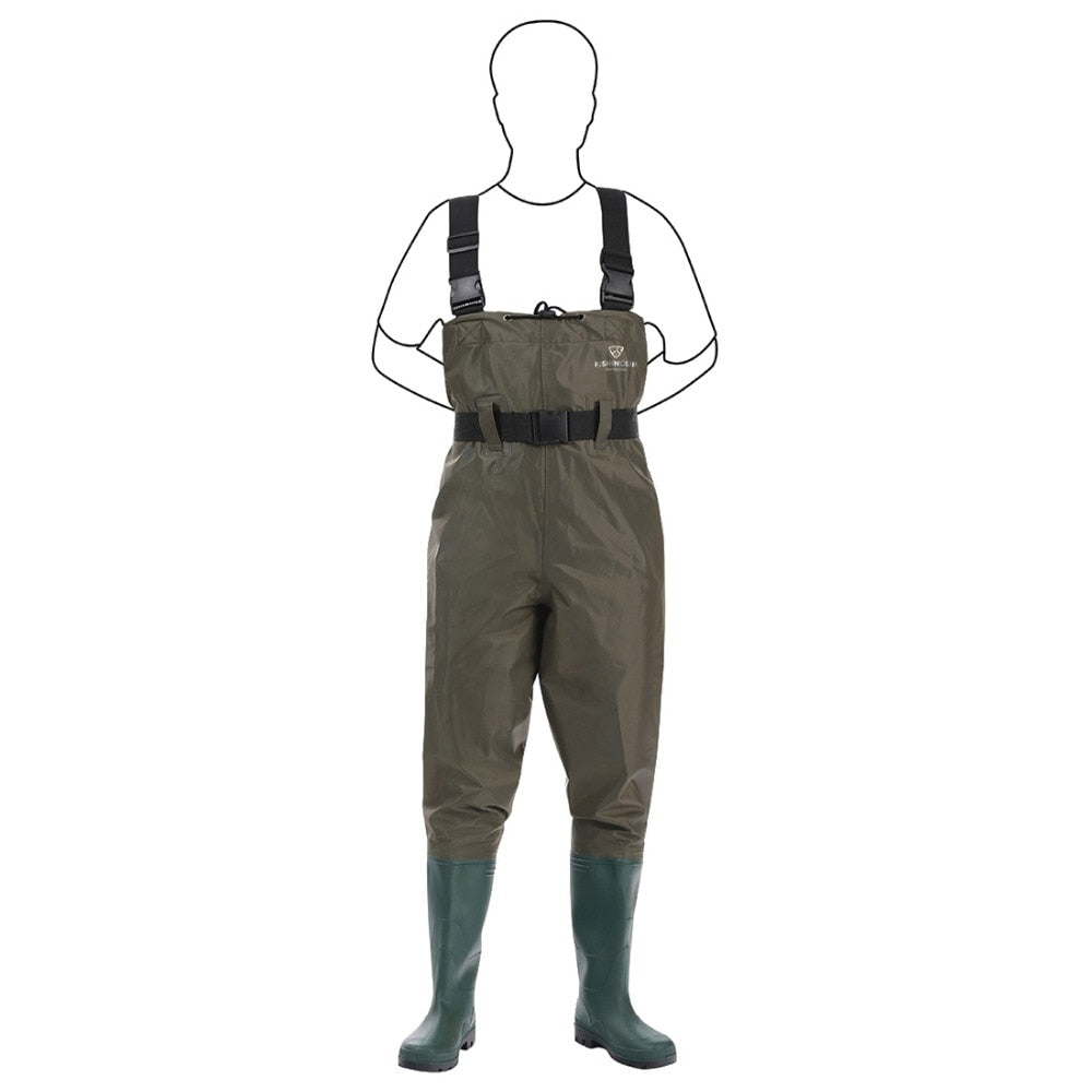 Premium Breathable Mens' Fishing Chest Waders With Boots | Zincera