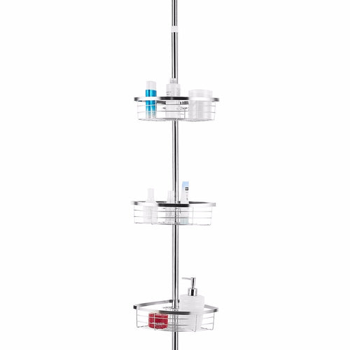 Tension Pole Standing Corner Shower Caddy | Zincera