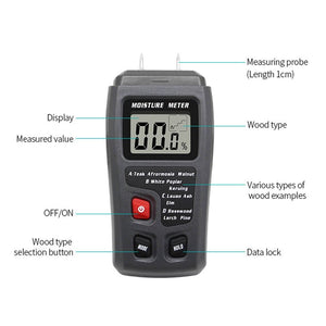 Wood Moisture Meter Detector For Drywall | Zincera