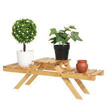 Load image into Gallery viewer, Large Indoor Wooden Multi Tier Plant Holder Shelf Stand | Zincera