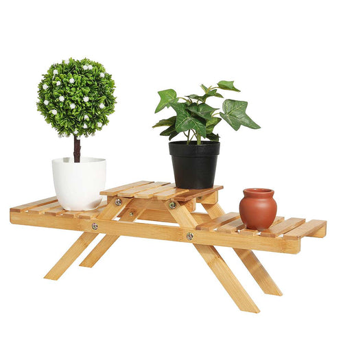 Large Indoor Wooden Multi Tier Plant Holder Shelf Stand | Zincera