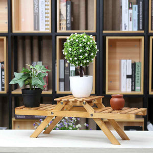 Large Indoor Wooden Multi Tier Plant Holder Shelf Stand | Zincera