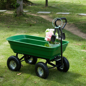 Heavy Duty Garden Utility Wagon Cart 220 Lb