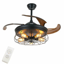 Load image into Gallery viewer, Modern Unique Reractable Ceiling Fan With Light 42 in