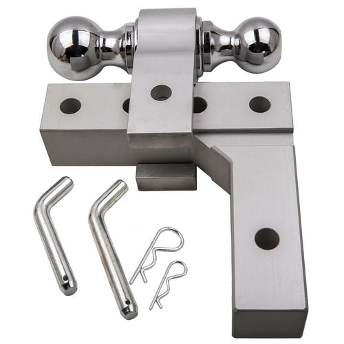 Adjustable Trailer Drop Double Ball Receiver Hitch 6