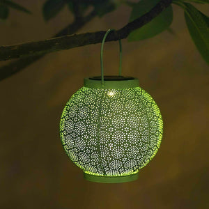 Outdoor Hanging Solar Powered Round Light Lanterns