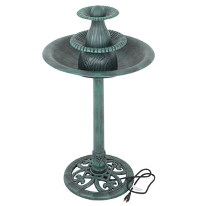 Outdoor Freestanding Bird Bath Water Fountain