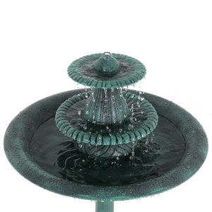 Outdoor Freestanding Bird Bath Water Fountain