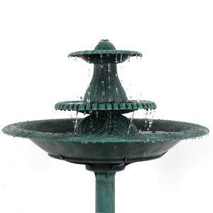 Outdoor Freestanding Bird Bath Water Fountain