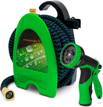 Load image into Gallery viewer, Expandable Collapsing Flexible Garden Water Hose With Reel 75FT