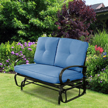 Load image into Gallery viewer, Large Spacious Outdoor Porch Glider Rocking Cushioned Bench