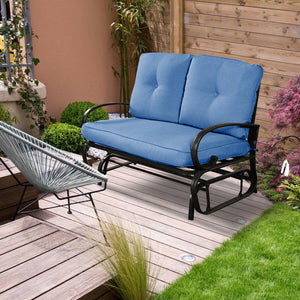 Large Spacious Outdoor Porch Glider Rocking Cushioned Bench