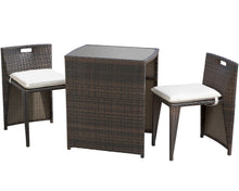 Load image into Gallery viewer, Deluxe Outdoor 3 Piece Table And Chairs Bistro Set