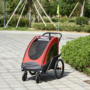 Foldable 3 in 1 Kids Bike Trailer Wagon Cart