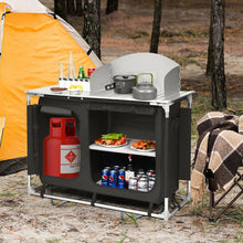 Load image into Gallery viewer, Large Portable Outdoor Camping Kitchen Cook Table Station