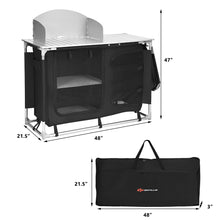 Load image into Gallery viewer, Large Portable Outdoor Camping Kitchen Cook Table Station