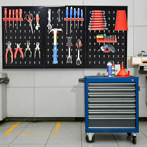 Large Garage Wall Tool Organizer Metal Pegboard 24