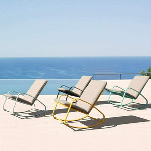 Modern Indoor / Outdoor Cushioned Patio Rocking Chair