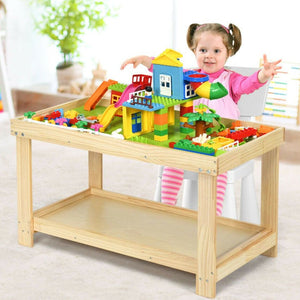 Large Kids Wooden Activity Learning Play Table