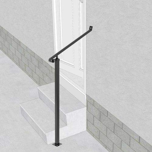 Heavy Duty Outdoor Metal Stair Steps Handrailing