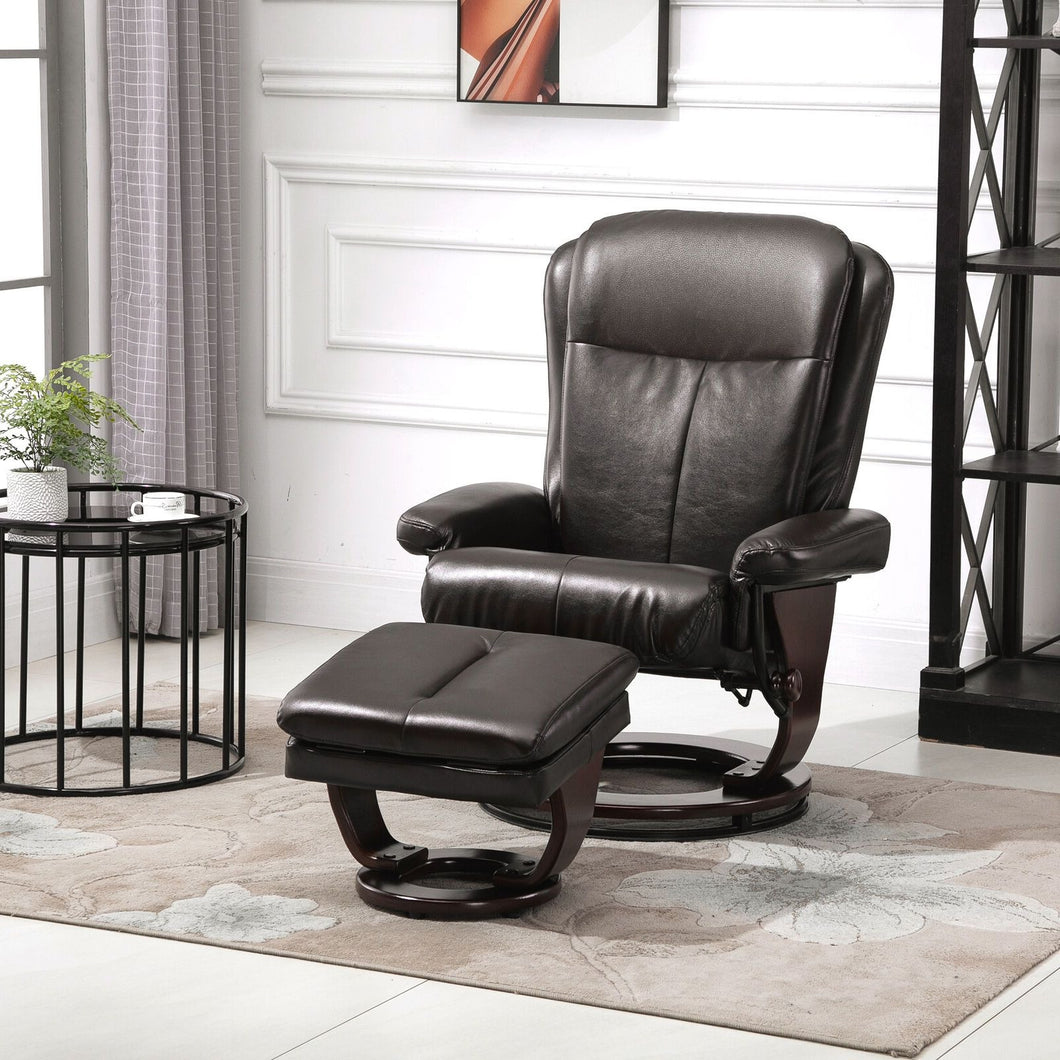 Premium Modern Leather Swivel Rocker Recliner Chair